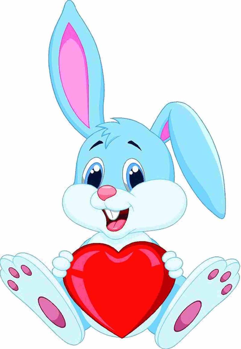 kleberio Aufkleber Hase mit Herz selbstklebend Sticker Autoaufkleber Motorradhelm Dekoration Wohnwagen Heckscheibenaufkleber Car Set wetterfest 10 x 14 cm von kleberio