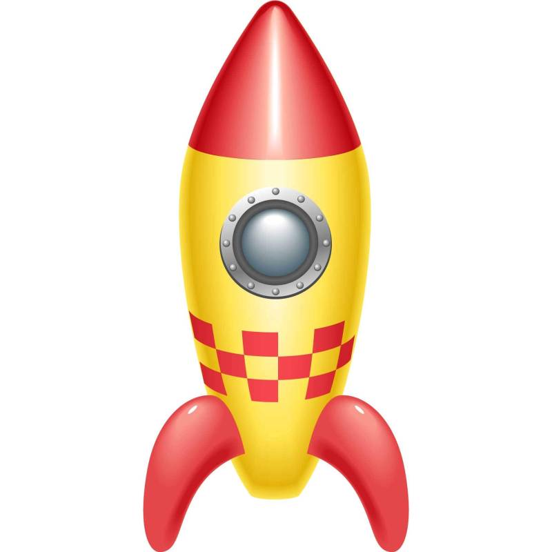 kleberio Aufkleber Rakete Sticker Heckscheibenaufkleber selbstklebend Autoaufkleber Sticker für Kinder Dekoration Set Car Wohnwagen wetterfest 25 x 12 cm von kleberio