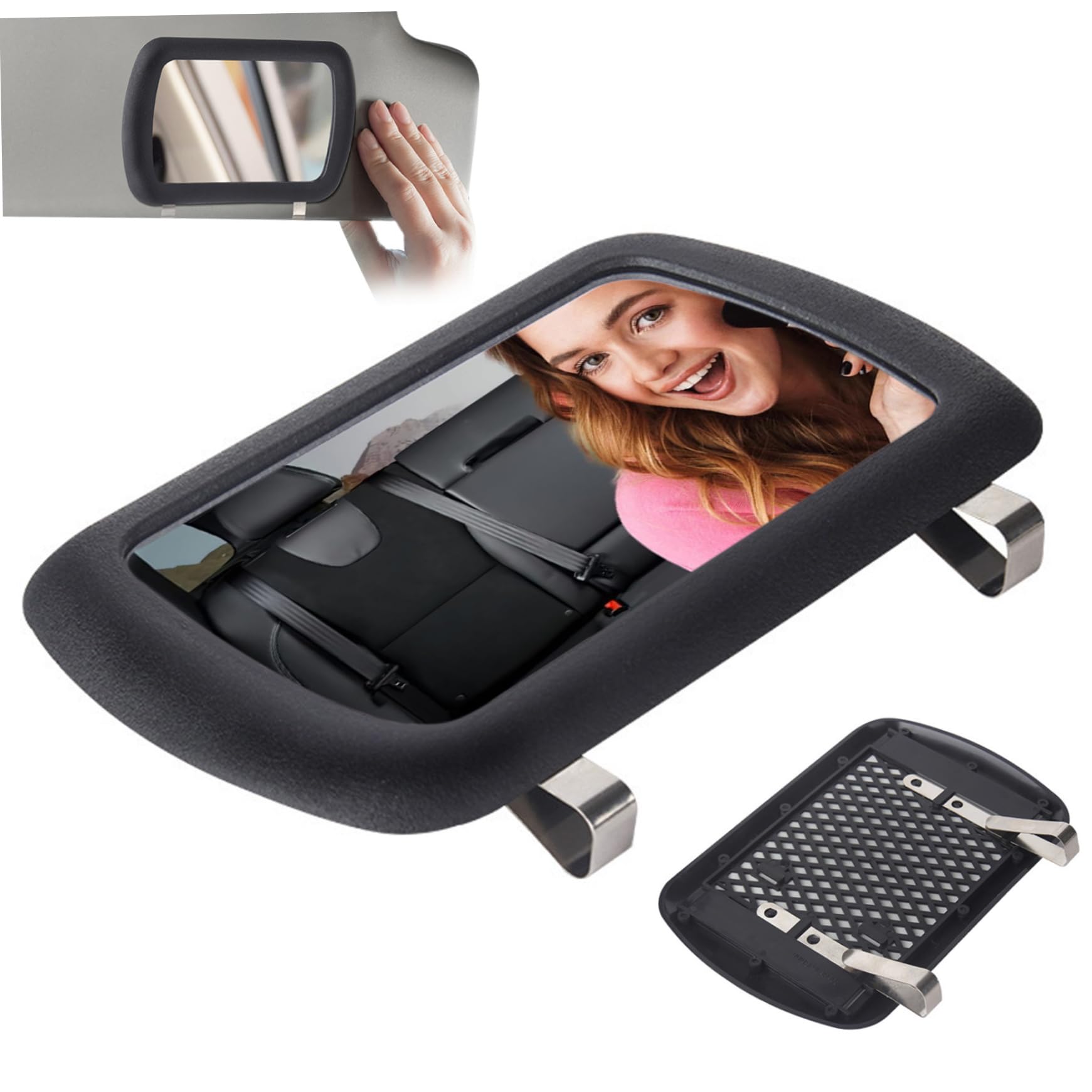 Make -up -Spiegel für Auto Visor -Clip auf dem Auto Eitelkeitsspiegel Universal Visor High Definition Ersatz 6.6x4.3in Make -up Make -up -Spiegel für Auto Visor -Clip auf dem Auto Eitelkeitsspiegel Universal Visor High Definition Ersatz 6.6x4.3in Make -up von klxgMM