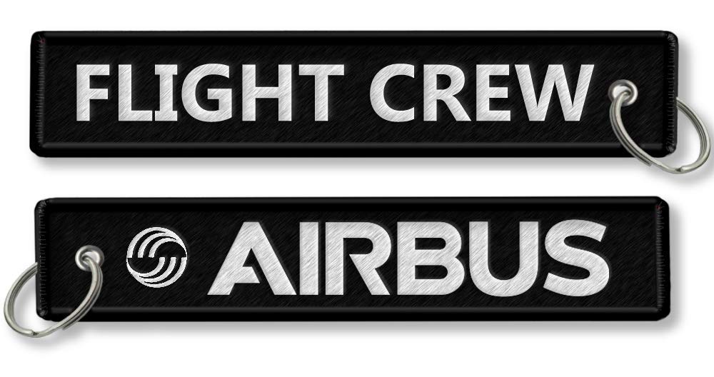 koolkrew Airbus Flight Crew bestickter Schlüsselanhänger, Schwarz koolkrew Airbus Flight Crew bestickter Schlüsselanhänger, Schwarz von koolkrew