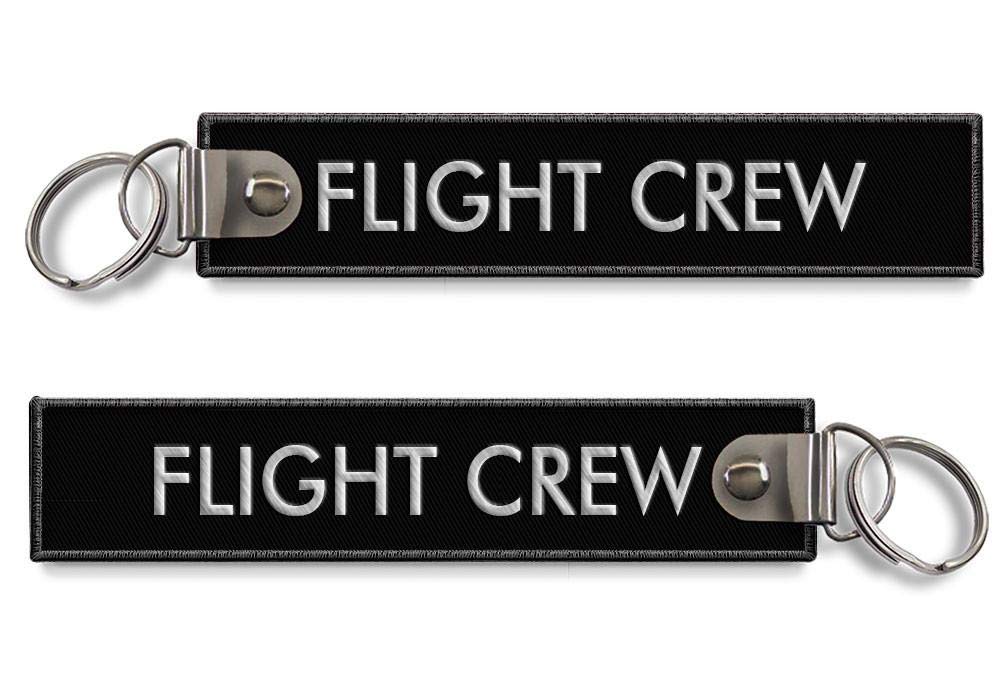 koolkrew Flight Crew bestickter Schlüsselanhänger, Schwarz, Schwarz koolkrew Flight Crew bestickter Schlüsselanhänger, Schwarz, Schwarz von koolkrew