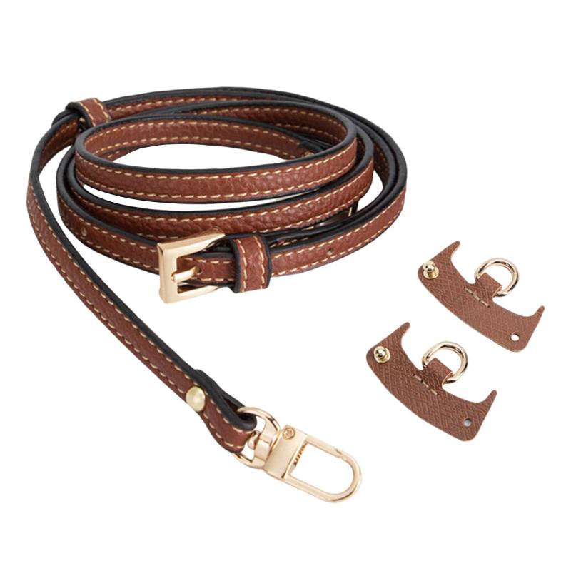kowaku Verstellbarer Leder Schultergurt schultertaschengurt für mini Handtasche Aktentasche geldbörse, Braun Golden Schnalle von kowaku