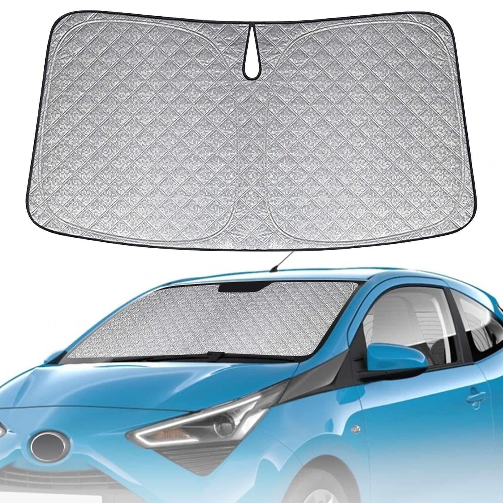 Sonnenschutz Frontscheibe Kompatibel mit Toyota Aygo/Peugeot 108/Citroen C1 2014-2022, Auto Windschutzscheibe Sonnenschutz Innen, Faltbar Sonnenschirm UV Reflektierender Staub Schutz Sonnenschutzfolie Sonnenschutz Frontscheibe Kompatibel mit Toyota Aygo/Peugeot 108/Citroen C1 2014-2022, Auto Windschutzscheibe Sonnenschutz Innen, Faltbar Sonnenschirm UV Reflektierender Staub Schutz Sonnenschutzfolie von kswiown