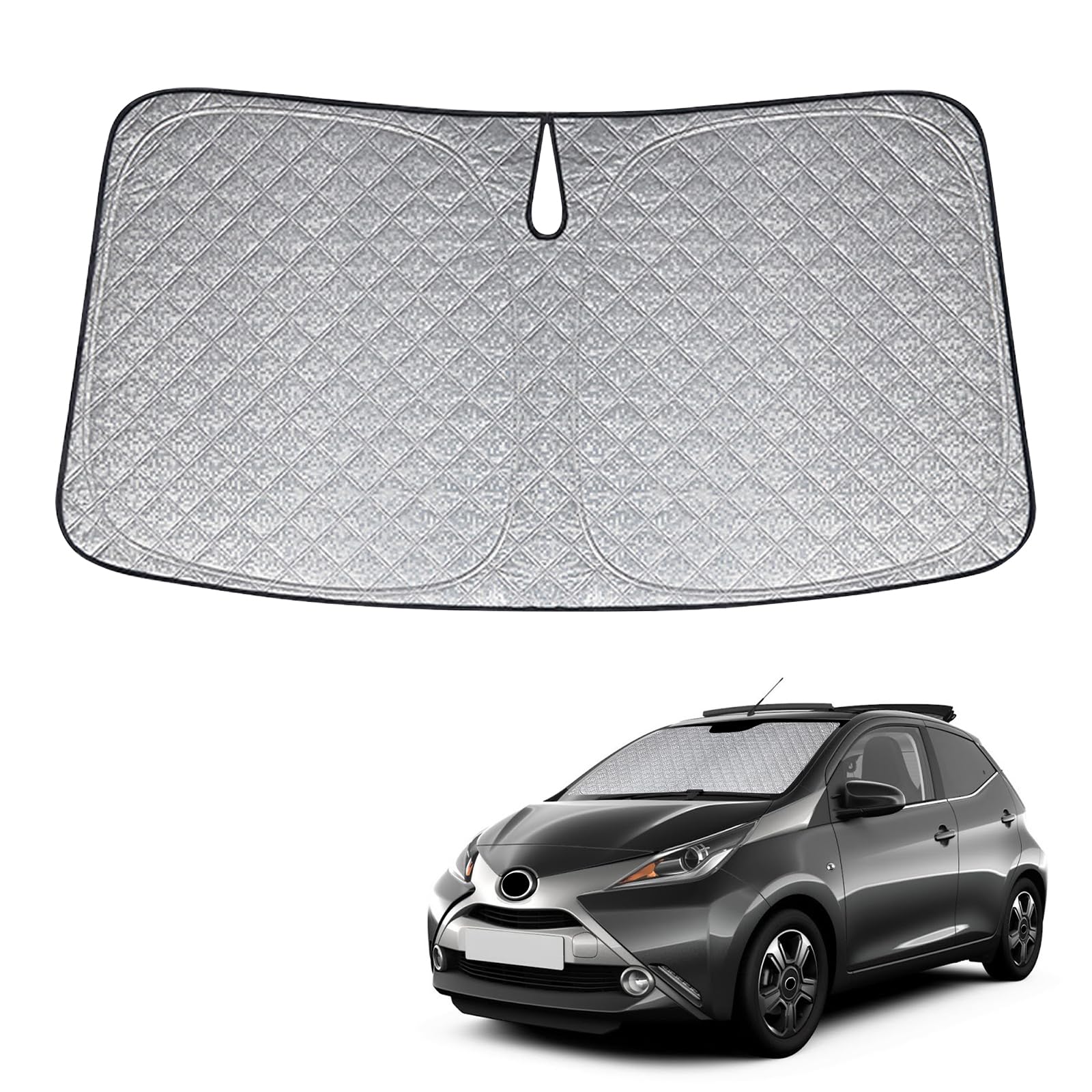 Sonnenschutz Frontscheibe Kompatibel mit Toyota Aygo X 2022-2025, Auto Windschutzscheibe Sonnenschutz Innen, Faltbar Sonnenschirm UV Reflektierender Staub Schutz Sonnenschutzfolie Sonnenschutz Frontscheibe Kompatibel mit Toyota Aygo X 2022-2025, Auto Windschutzscheibe Sonnenschutz Innen, Faltbar Sonnenschirm UV Reflektierender Staub Schutz Sonnenschutzfolie von kswiown