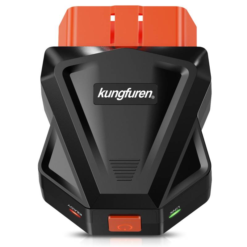 OBD2 Diagnosegerät OBD Bluetooth 5.4 Adapter: Auto Diagnose Codeleser Scanner für alle Fahrzeuge - OBDII Auslesegerät mit Vollen Systemen Diagnose - ODB2 Diagnostic Car Tester Stecker für iOS Android von kungfuren