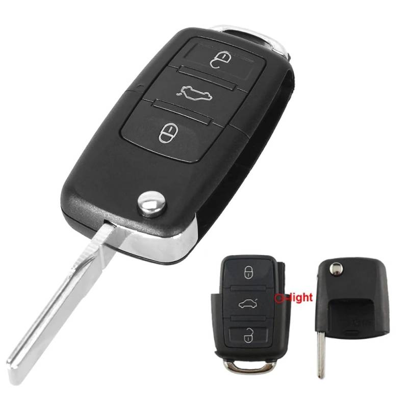 2 3 Tasten Remote Flip Folding Autoschlüsselschale für VW MK4 Bora Golf 4 5 6 Passat Polo Bora Touran (3B) von kuyuansu