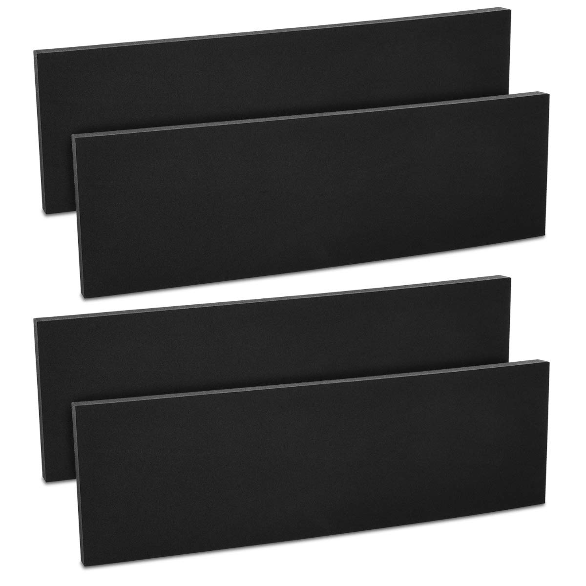 kwmobile 4X Auto Türkantenschutz Wandschutz - 40x12x1,5cm - Autotür Schutz Garage Set selbstklebend - Garagenwand Türkantenschoner in Schwarz von kwmobile