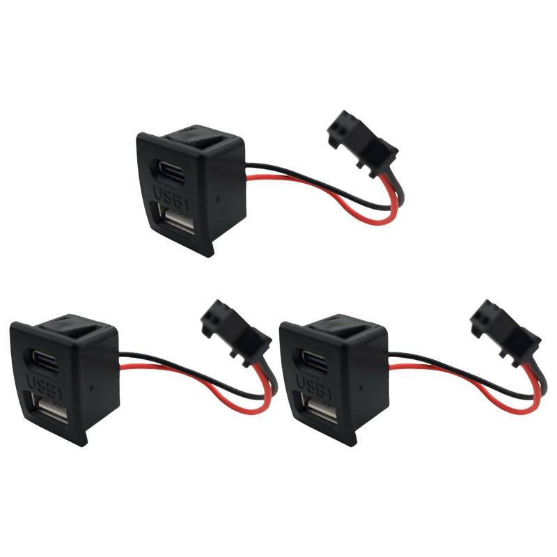 3propes Doppelschicht Ladungs ​​ Socket USB Typ C Schnittstellen Gekrümmt Für Heimbüroreisen von kwoifioy