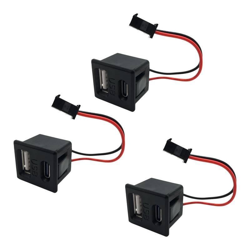 Pack Von 3 Lampen Die Mit Integriertem USB Und Typ C Anschluss In Eine Effiziente Aufladung Mehrerer Geräte In Den Stromversand Geschnappt Wurden von kwoifioy