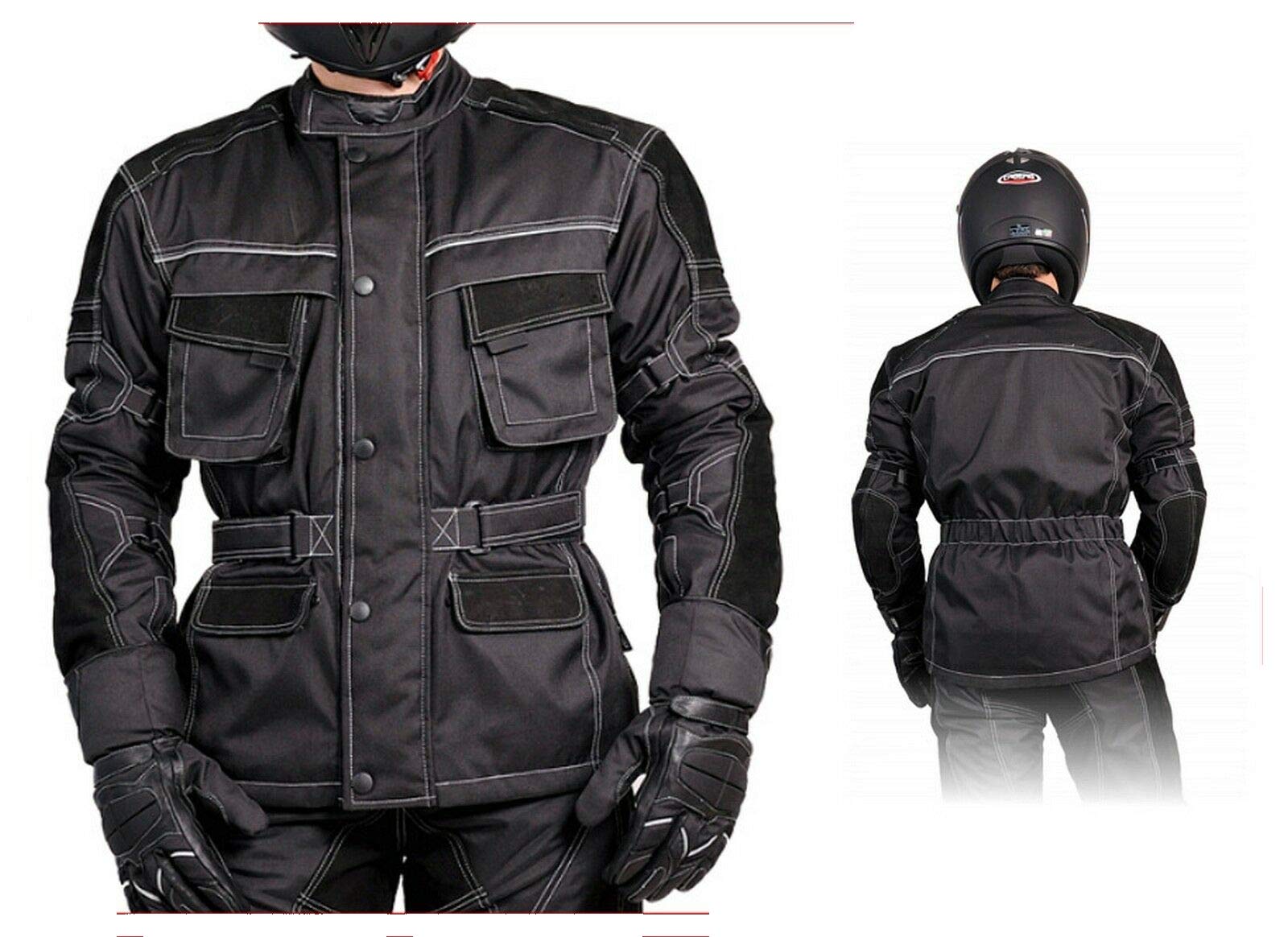 Motorradjacke Jacke Textil/Leder MIT Protektoren Motorrad Bike Chopper Cruiser von l&J