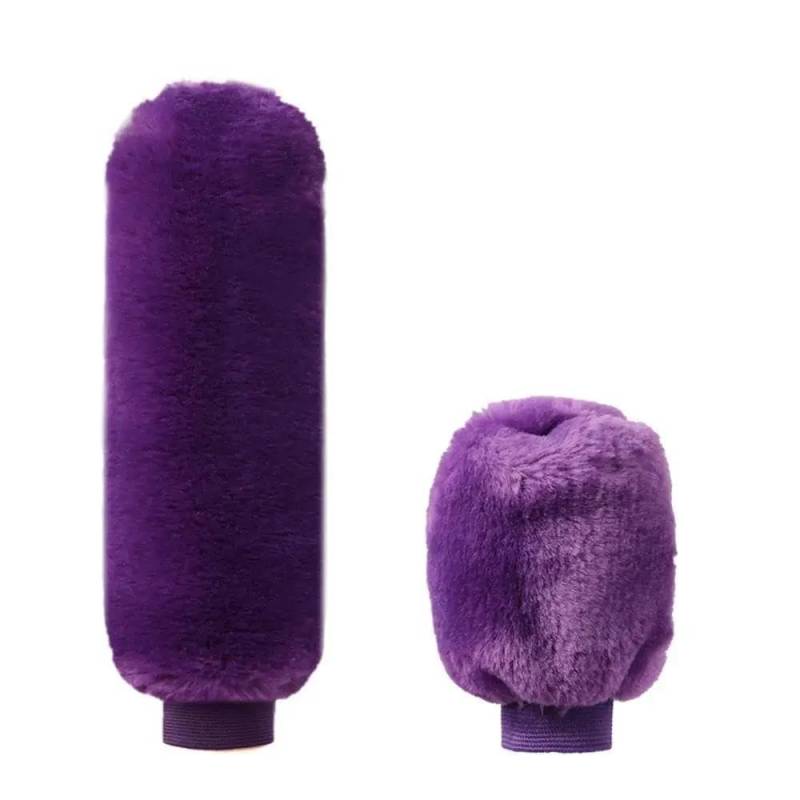 Schalthebel 2 Stück Auto-Handbremsgriff-Schutzhüllen Schaltknauf-Schutzhülle Plüsch-Handbremsgriff-Schutzhülle Weich Und Warm(Purple) von lEUCN