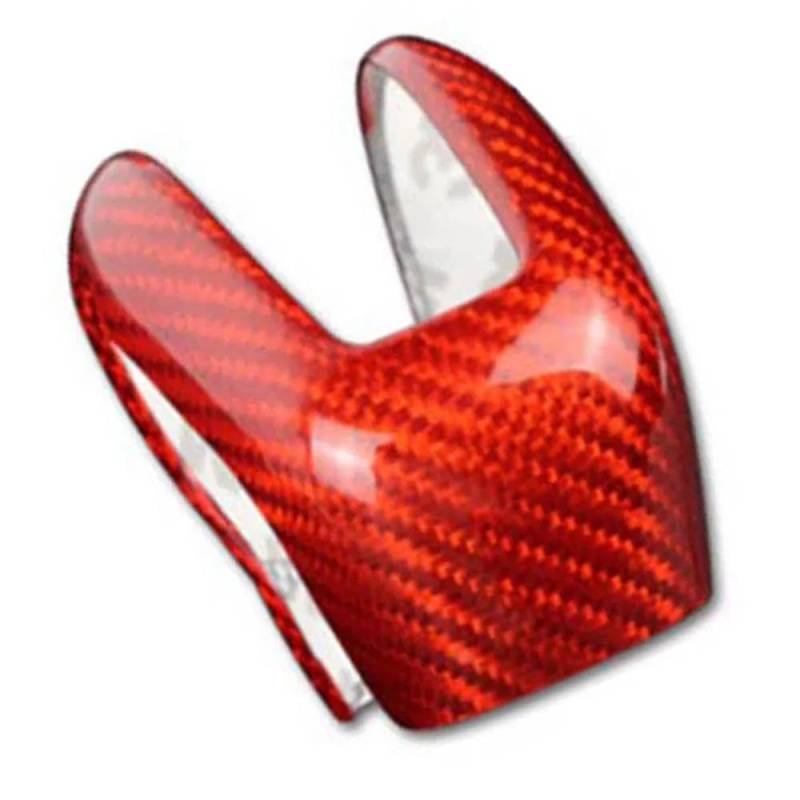 Schalthebel Auto Carbon Fiber Schaltknauf Abdeckung Trim Aufkleber Auto Zubehör Für Volvo XC60 XC90 V60 S60 V90 S90(Rood) von lEUCN