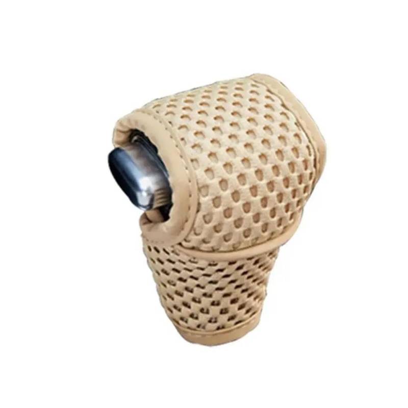 Schalthebel Auto Schaltknauf Abdeckung Universal Getriebe Grip Griff Schutz Abdeckungen Auto Innen Zubehör(Beige) von lEUCN