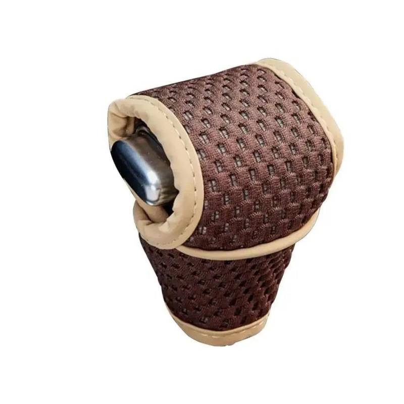 Schalthebel Auto Schaltknauf Abdeckung Universal Getriebe Grip Griff Schutz Abdeckungen Auto Innen Zubehör(Brown) von lEUCN