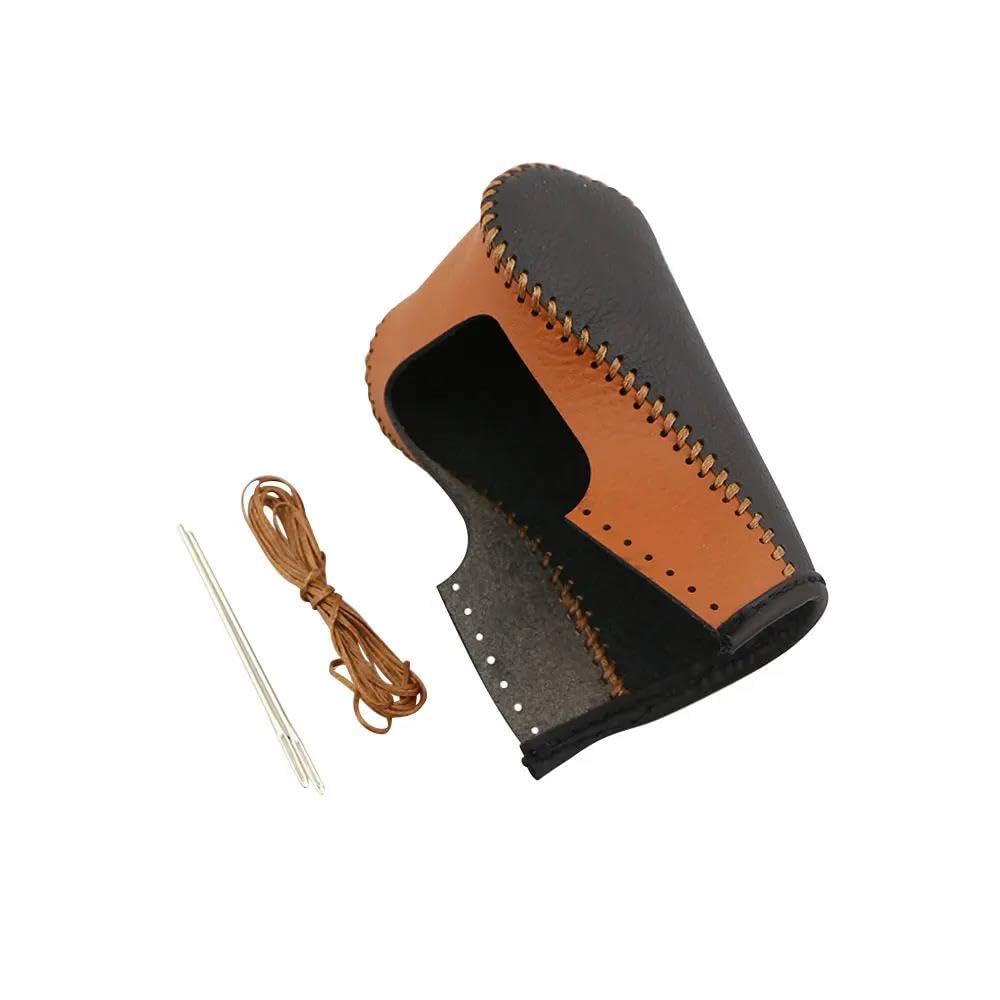 Schalthebel Lederaccessoires Für Jeep Renegade 2015–2021 Schaltknauf-Schutzhülle Schalthebelmanschetten(Brown) von lEUCN