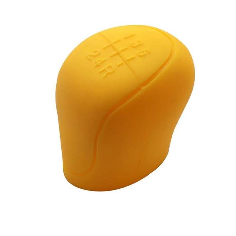 Schalthebel Universal 5/6 Geschwindigkeit rutschfeste Silikon Auto Innenraum Schaltknauf Abdeckung Griff Abdeckungen Gangschaltung Innen Zubehör(Yellow,5 Speed) von lEUCN