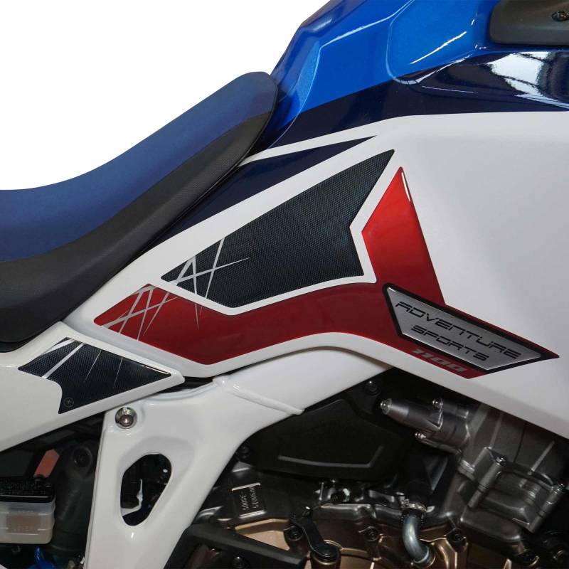 labelbike - 2 SEITENSCHUTZ Gel 3D x Motorrad kompatibel mit der roten Farbe Honda Africa Twin Adventure 1100 von LABELBIKE