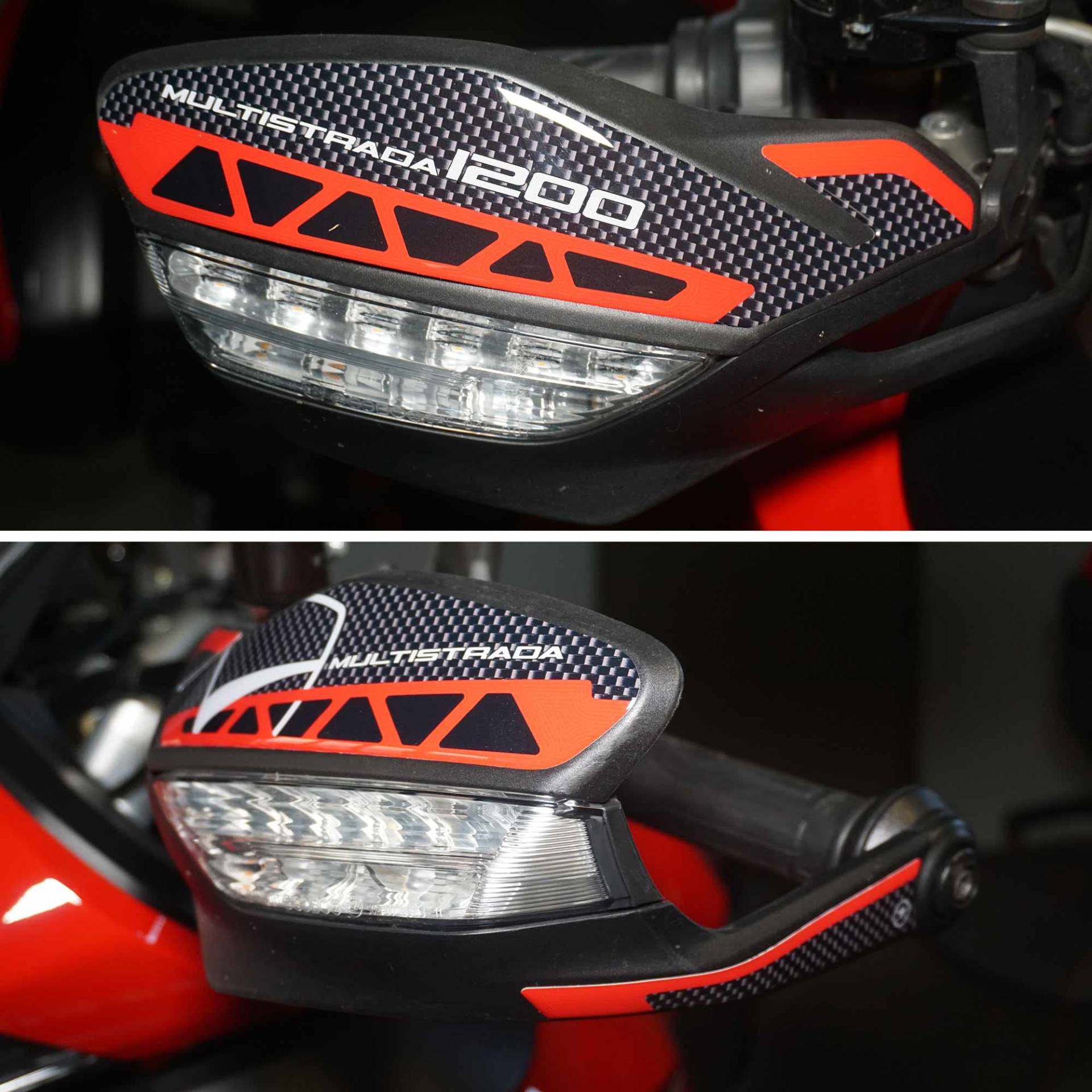 labelbike - Aufkleber 3D Handschutz kompatibel mit Ducati Multistrada 1200 2015-2018 von LABELBIKE