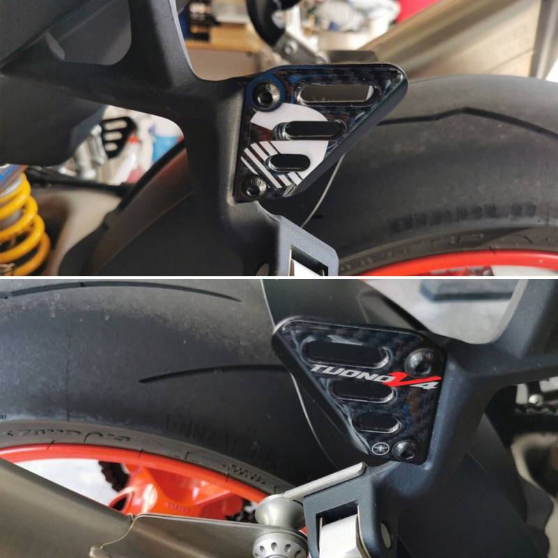 labelbike - 3D-Aufkleber für die hinteren Einstiegsleisten kompatibel mit Aprilia Tuono v4 2011-2024 von LABELBIKE