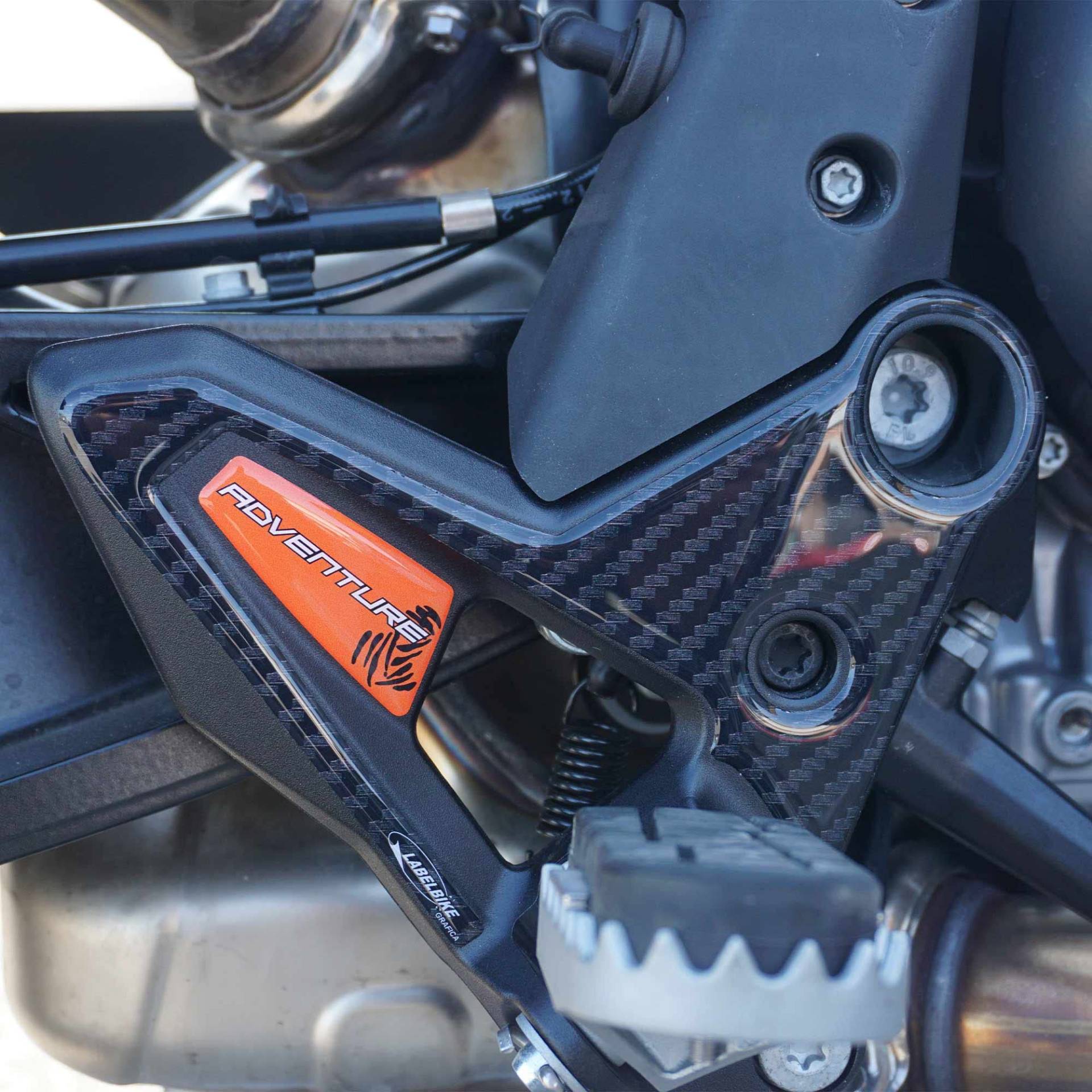 labelbike - 3D Sticker Motorrad Einstiegsleisten kompatibel mit KTM 790 und 890 Adventure von LABELBIKE