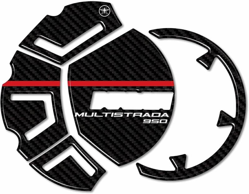 labelbike - 3D-Aufkleber für Motorrad-Kofferschutz, kompatibel mit Ducati Multistrada 950 2017-2021 von LABELBIKE