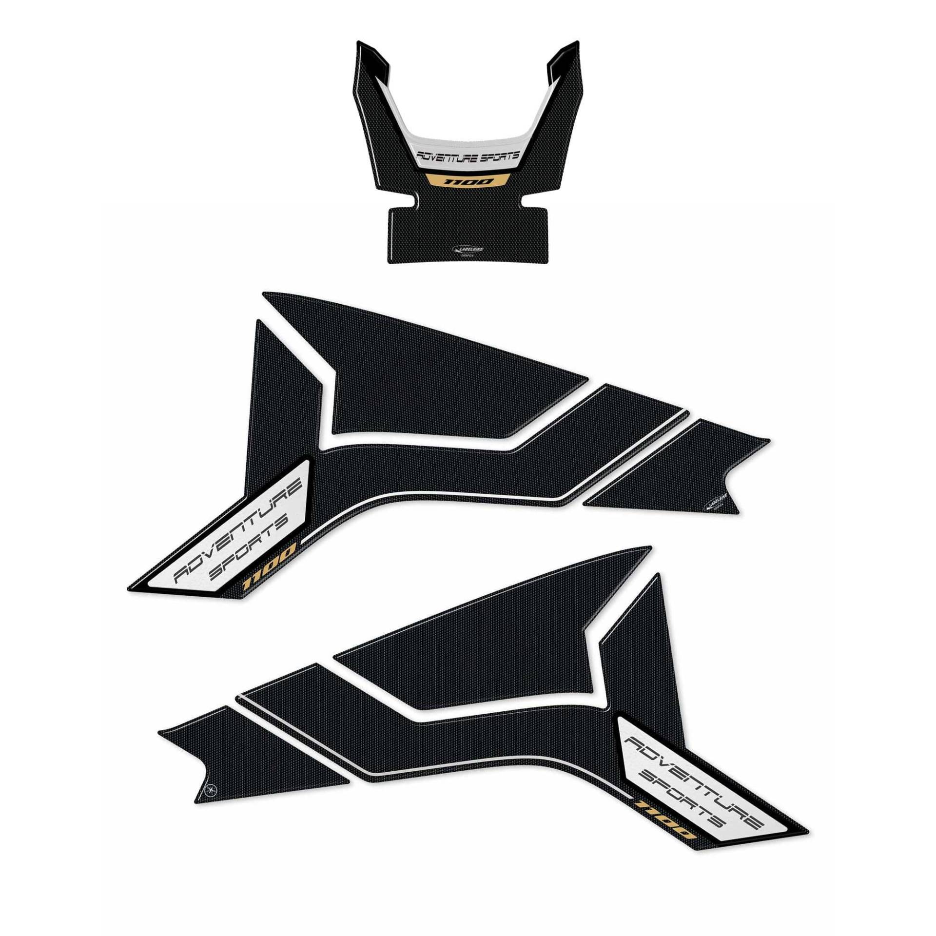 labelbike - Kit mit 3 Aufklebern in für Motorrad-Tank kompatibel mit Honda Africa Twin Adventure Schwarz 1100 L labelbike - Kit mit 3 Aufklebern in für Motorrad-Tank kompatibel mit Honda Africa Twin Adventure Schwarz 1100 L von LABELBIKE