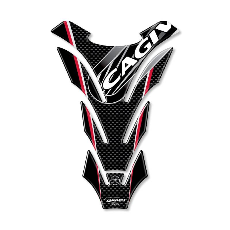 labelbike - 3D Harz Adhesive Tankschutz Motorrad Tankpad für Cagiva von LABELBIKE