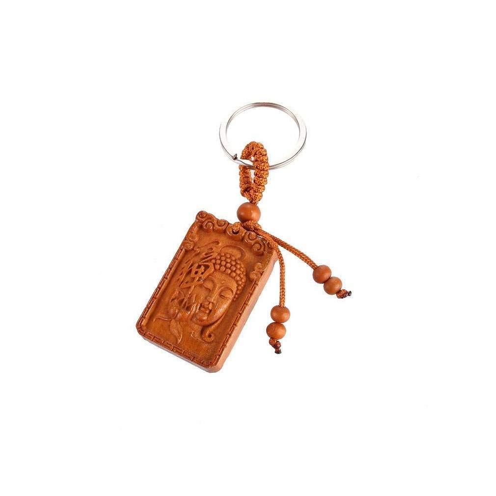 lachineuse Schlüsselanhänger aus Holz, Buddha-Holz, 9,8 x 2,8 cm, Traditionell lachineuse Schlüsselanhänger aus Holz, Buddha-Holz, 9,8 x 2,8 cm, Traditionell von lachineuse