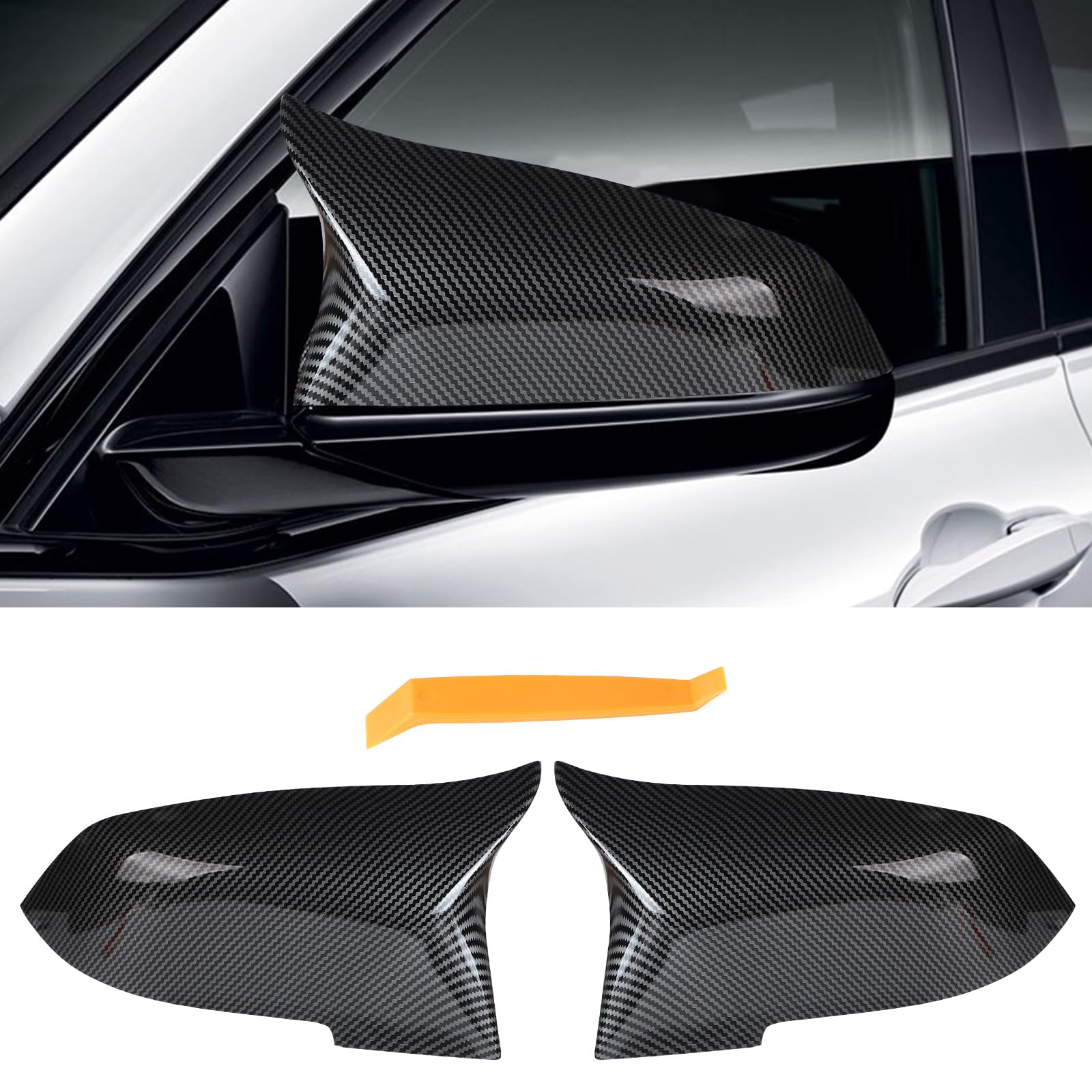 LALAGO Spiegelkappen Außenspiegel für BMW, Kompatibel mit Rückspiegel Abdeckung BMW 1er F20 F21/2er F22 F23 F87/3er F30 F31 F34/4er F32 F33 F36/i3 I01/X1 E84 Seitenspiegelgehäuse (Kohlefasermuster) LALAGO Spiegelkappen Außenspiegel für BMW, Kompatibel mit Rückspiegel Abdeckung BMW 1er F20 F21/2er F22 F23 F87/3er F30 F31 F34/4er F32 F33 F36/i3 I01/X1 E84 Seitenspiegelgehäuse (Kohlefasermuster) von lalago