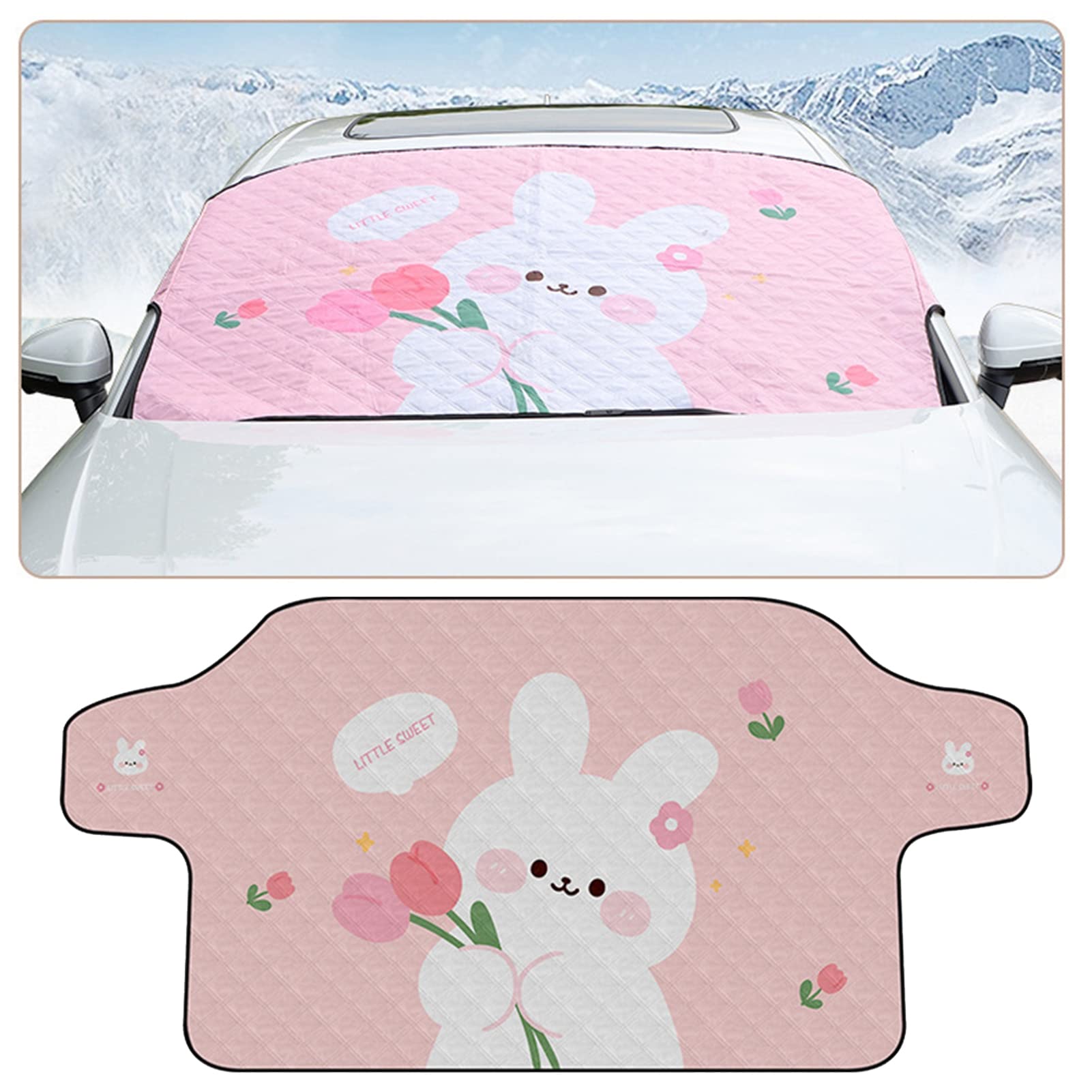 lamphle Auto Scheibenabdeckung für Eis und Schnee Winter Auto Cartoon Schnee Abdeckung Schutz für Schnee, Eis, UV, Frostwischer & Spiegelschutz Rosa lamphle Auto Scheibenabdeckung für Eis und Schnee Winter Auto Cartoon Schnee Abdeckung Schutz für Schnee, Eis, UV, Frostwischer & Spiegelschutz Rosa von lamphle