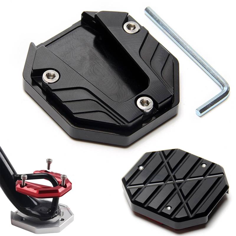 Motorrad Seitenständer Universal - Aluminium Platte Fuß Unterstützung Verbreiterung Ständer Ersatz von landscape lights2K