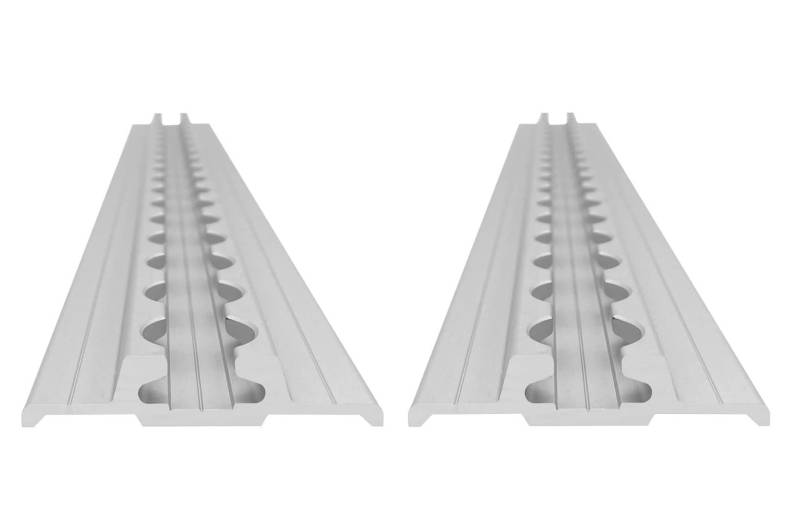 Lasiprofi Airlineschiene Flügel unten: 60 x 12 mm, 1.500 mm, 2er Set | Zurrschiene | 150 cm | kompatibel mit Fittingen | silber eloxiert | für Transporter, Wohnwagen, Sprinter uvm. | Aluminium | 1,5 m von lasiprofi