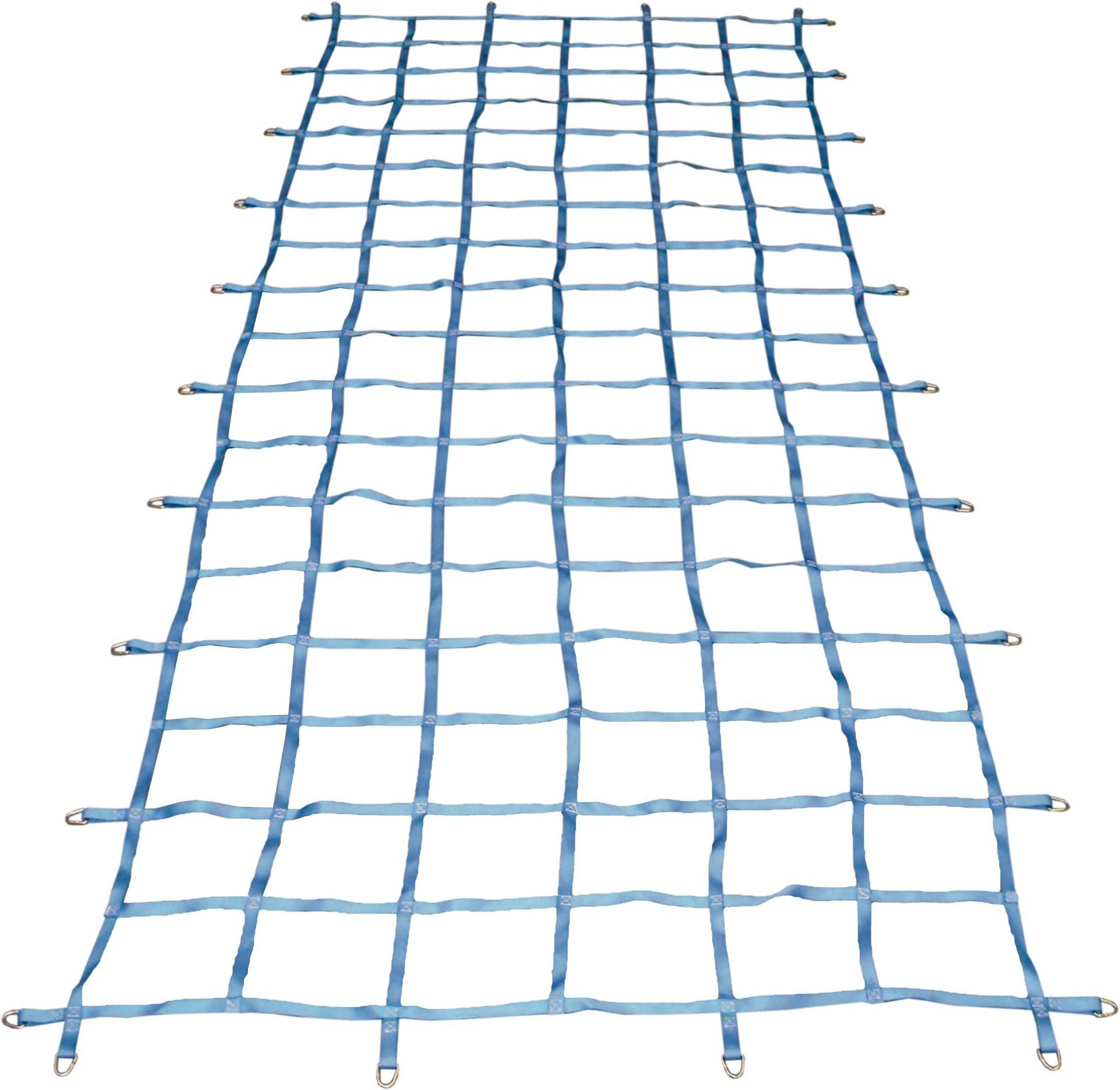 Lasiprofi Gutbandnetz zur Ladungssicherung im Kleinstransporter | blau | 25 mm Gurtband | rechteckig mit D-Ringen | 3 Größen (blau - 4,00 x 1,60 m) von lasiprofi
