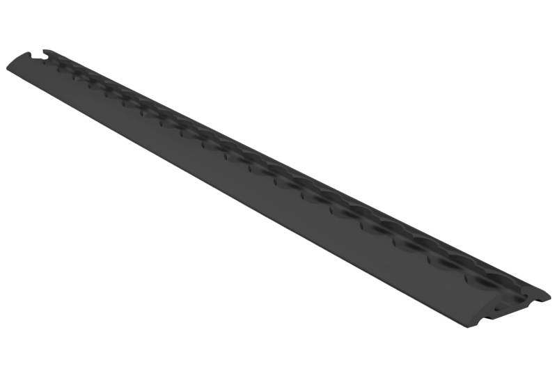 lasiprofi Airlineschiene 1.000 mm, schwarz KTL-beschichtet, gebohrt, Halbrund, 50 x 11,5 mm | Zurrschiene | 100 cm | kompatibel mit Fittingen | Aluminium | 1 m von lasiprofi