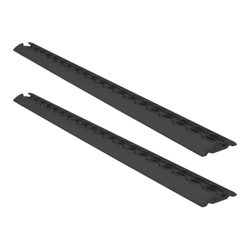 lasiprofi Airlineschiene 500 mm, schwarz KTL-beschichtet, gebohrt, Halbrund, 42 x 9,5 mm | Zurrschiene | 50 cm | kompatibel mit Fittingen | Aluminium | 0,5 m (2er Set) von lasiprofi