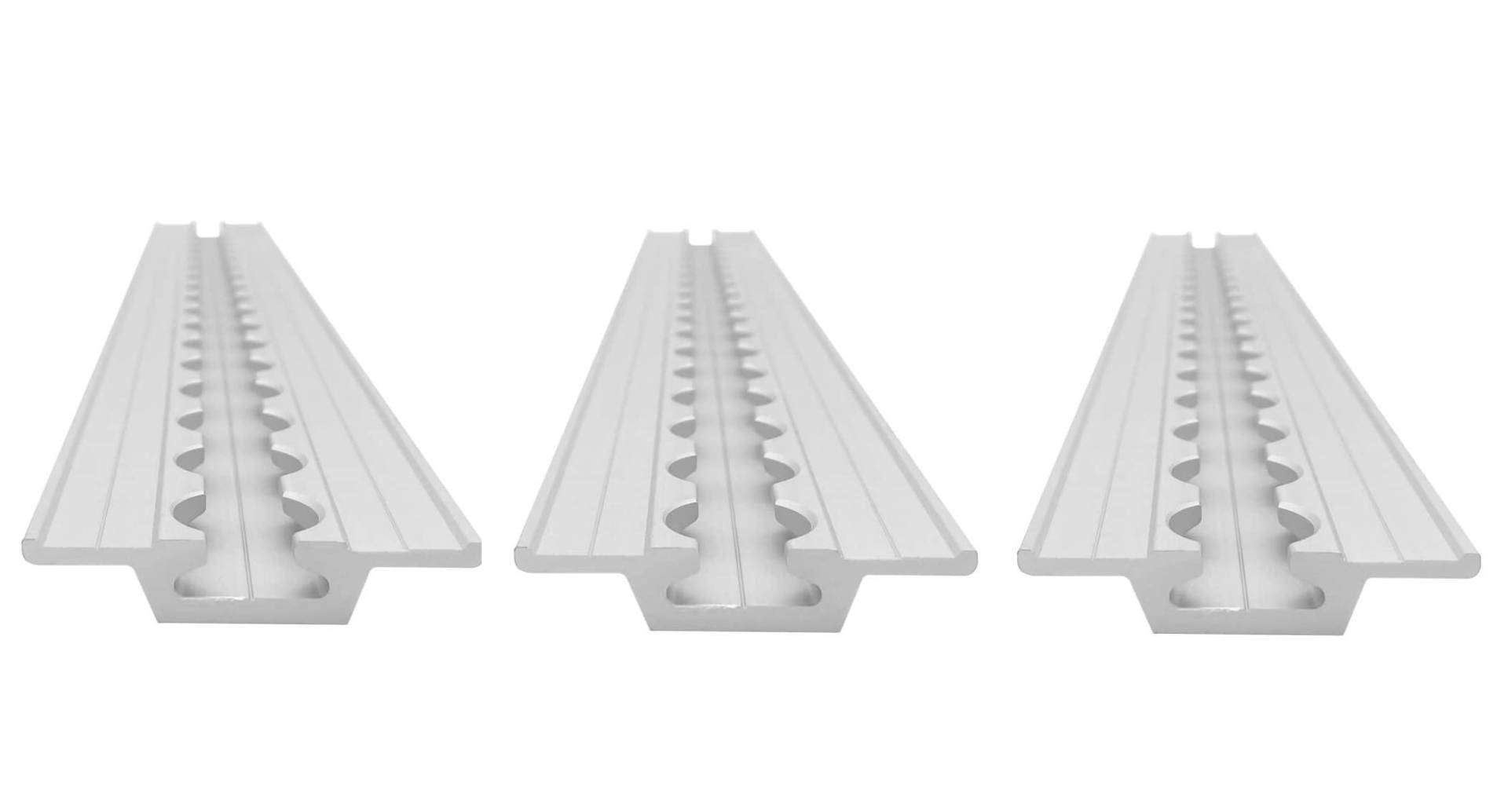 lasiprofi Airlineschiene Flügel Oben: 60 x 11 mm, 1.000 mm, 2er Set | Zurrschiene | 100 cm | kompatibel mit Fittingen | Silber eloxiert | für Transporter, Wohnwagen, Sprinter UVM. | Aluminium | 1 m von lasiprofi