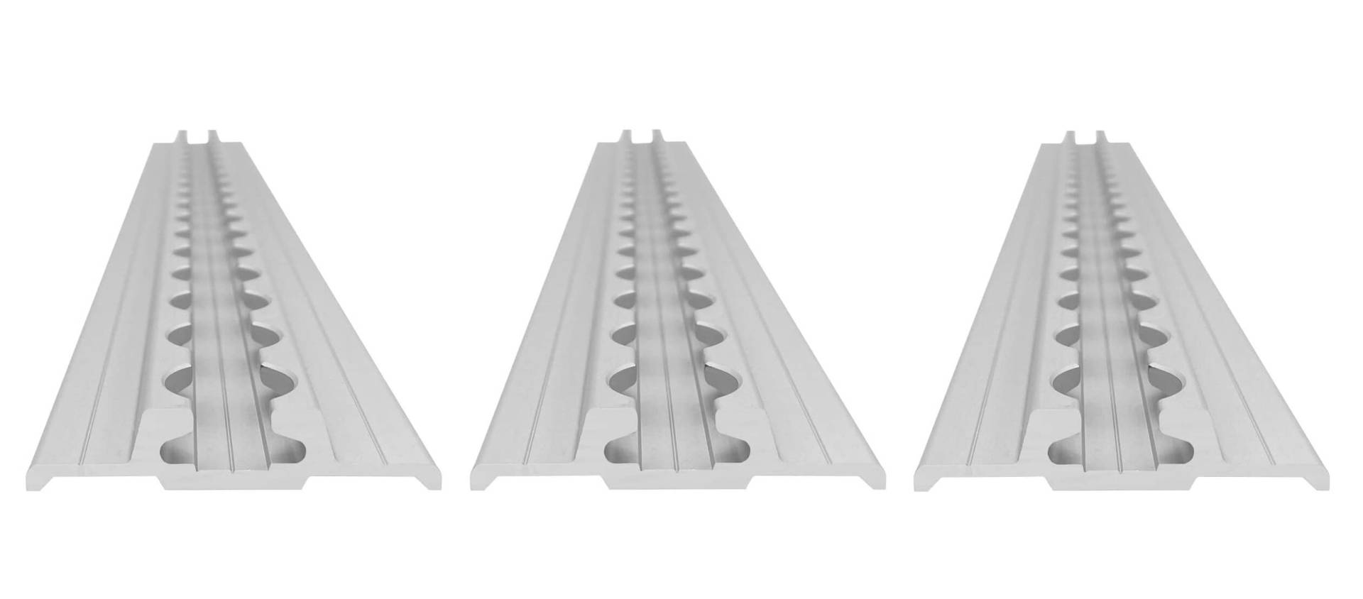 lasiprofi Airlineschiene Flügel unten: 60 x 12 mm, 1.000 mm, 3er Set | Zurrschiene | 100 cm | kompatibel mit Fittingen | Silber eloxiert | für Transporter, Wohnwagen, Sprinter UVM. | Aluminium | 1 m von lasiprofi