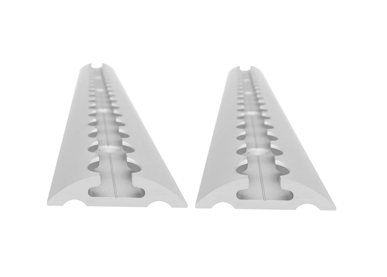 lasiprofi Airlineschiene halbrund, gebohrt, 50 x 11,5 mm, 1.500 mm, 1 STK. | Zurrschiene | 150 cm | kompatibel mit Fittingen | Silber eloxiert | für Transporter, Wohnwagen, Sprinter | 1,5 m von lasiprofi