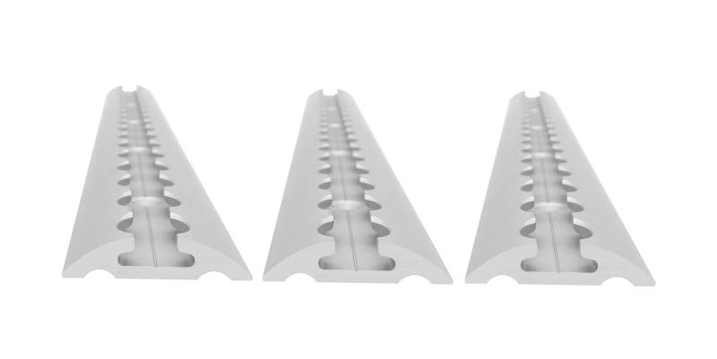 lasiprofi Airlineschiene halbrund, gebohrt, 50 x 11,5 mm, 2.000 mm, 1 STK. | Zurrschiene | 200 cm | kompatibel mit Fittingen | Silber eloxiert | für Transporter, Wohnwagen, Sprinter | 2 m von lasiprofi