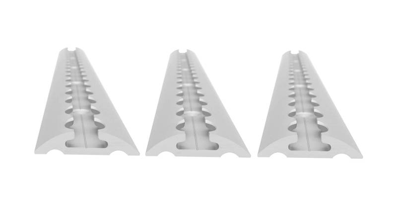 lasiprofi Airlineschiene halbrund, gebohrt, 50 x 11,5 mm, 2.000 mm, 3er Set | Zurrschiene | 200 cm | kompatibel mit Fittingen | Silber eloxiert | für Transporter, Wohnwagen, Sprinter | 2 m von lasiprofi