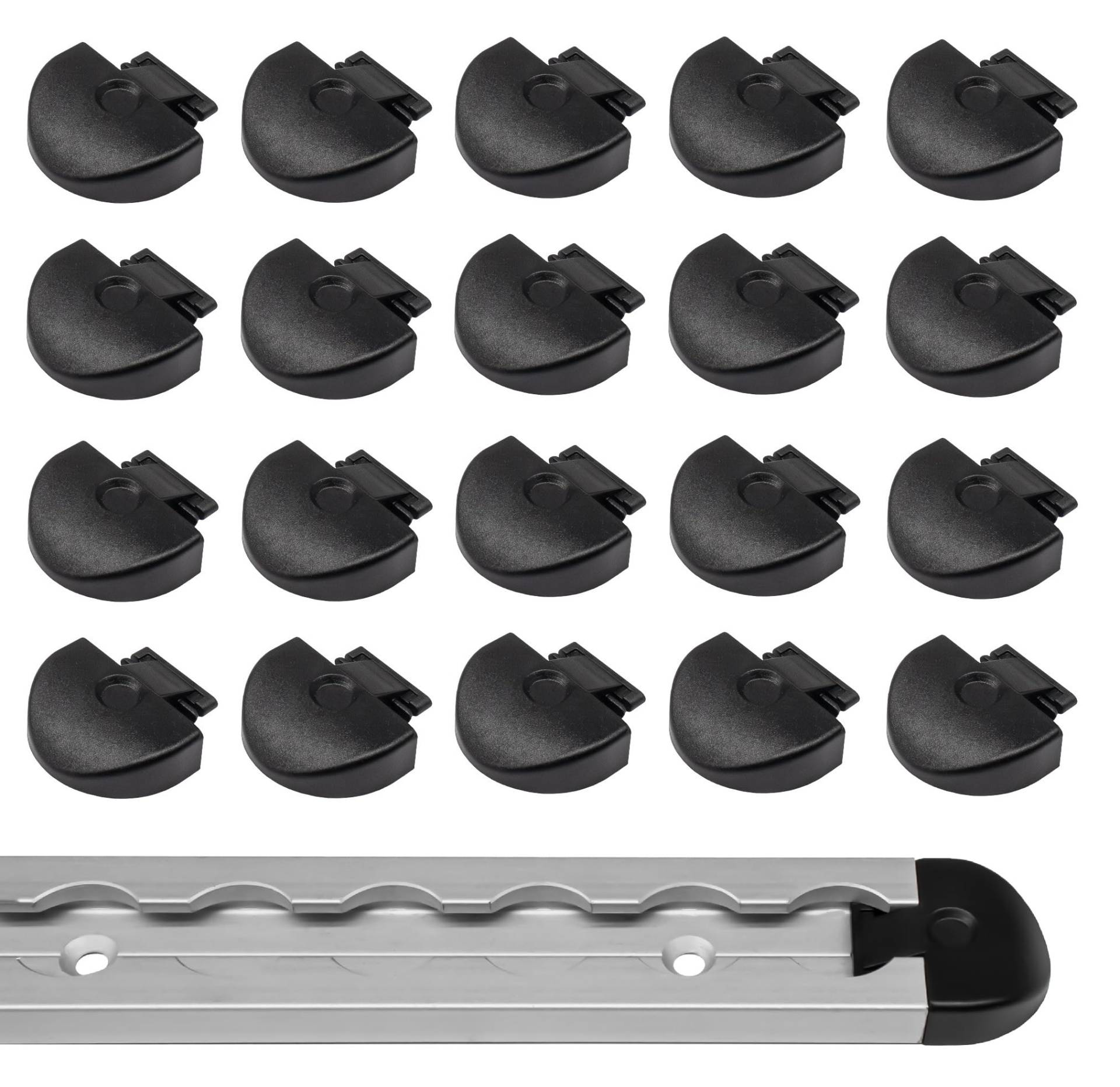 lasiprofi Endkappe Airlineschiene 1034 eckig, Abmessung: 22 x 34 x 9,6 mm, schwarz, 20er Sparset lasiprofi Endkappe Airlineschiene 1034 eckig, Abmessung: 22 x 34 x 9,6 mm, schwarz, 20er Sparset von lasiprofi