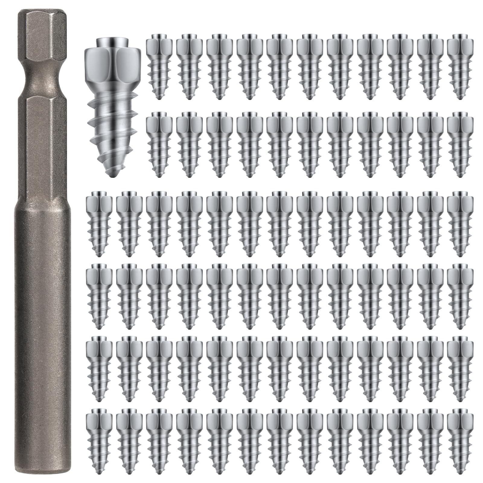 200st Spike Schrauben, 4x12mm Reifen Spikes Auto für Den Winter Screw in Tire Studs mit Installationswerkzeug für Fahrrad Auto LKW Kofferraum Motorrad ATV SUV Autozubehör von lasuroa