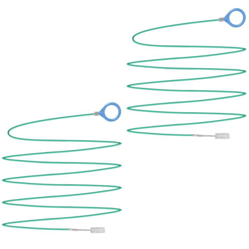lasuroa 2stk Schiebedach Reinigungsbürste, 3m Abflussreiniger Werkzeug Extra Lang Flexible Drahtbürste Abflussbürste Rohrreiniger Baggerwerkzeug für Auto Schiebedach Kraftstofftank Kühlschrank von lasuroa