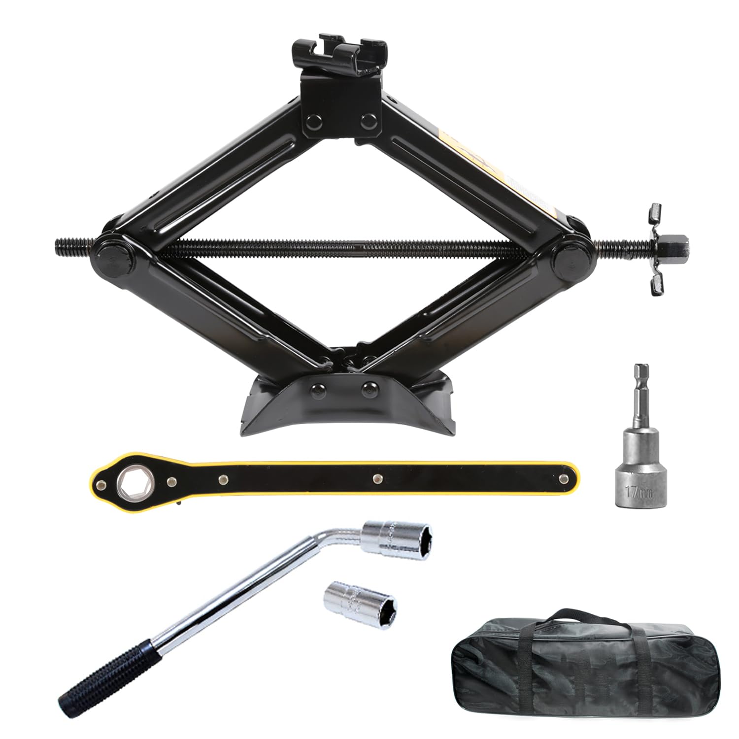 leadstand Scherenwagenheber mit 2T Arbeitssparendes Design, verdickte Stahlplatte (Scherenheber + Schraubenschlüssel (2,0 Tonnen)) leadstand Scherenwagenheber mit 2T Arbeitssparendes Design, verdickte Stahlplatte (Scherenheber + Schraubenschlüssel (2,0 Tonnen)) von leadstand