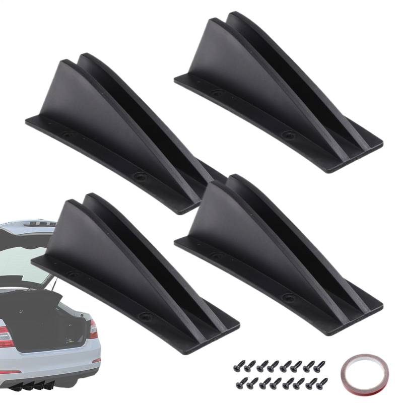 Heckstoßstangen-Diffusor – Heckstoßstangenspoiler | 4 Heckdiffusoren für Auto – Heckstoßstangen-Spoiler für verbesserten Schutz des von learnlyrics