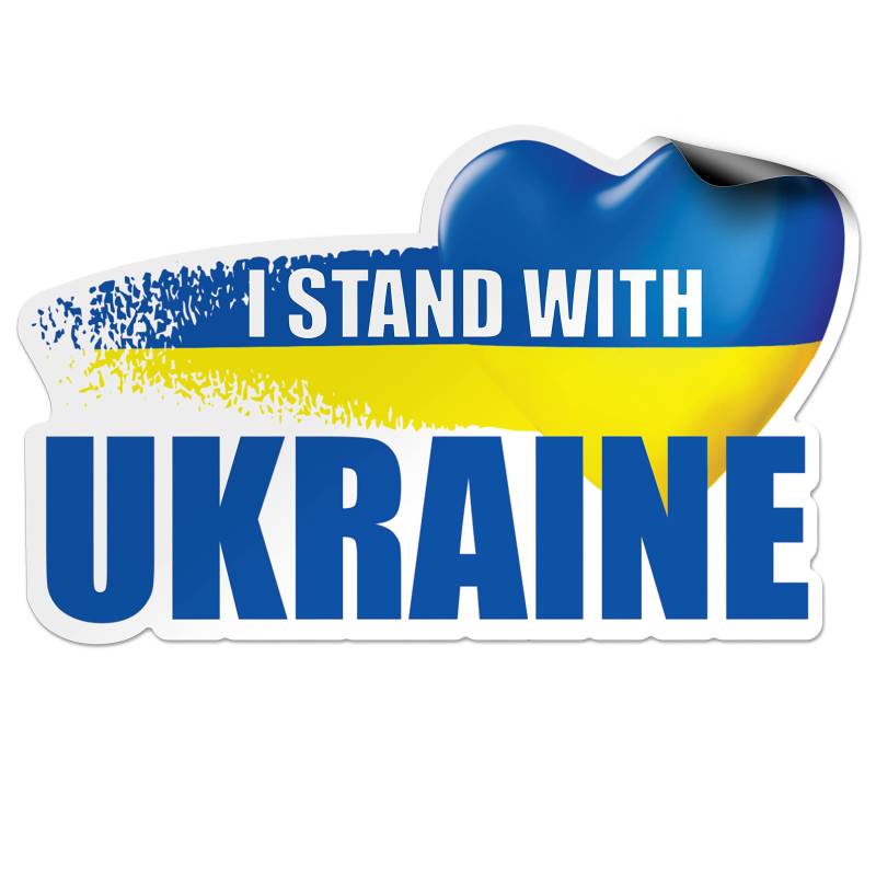 lepni.me Ich stehe mit Ukraine Magnetic Car | Tür | Kühlschrankaufkleber Ukrainische Flagge Magnet Aufkleber Herz Unterstützung Symbol von lepni.me