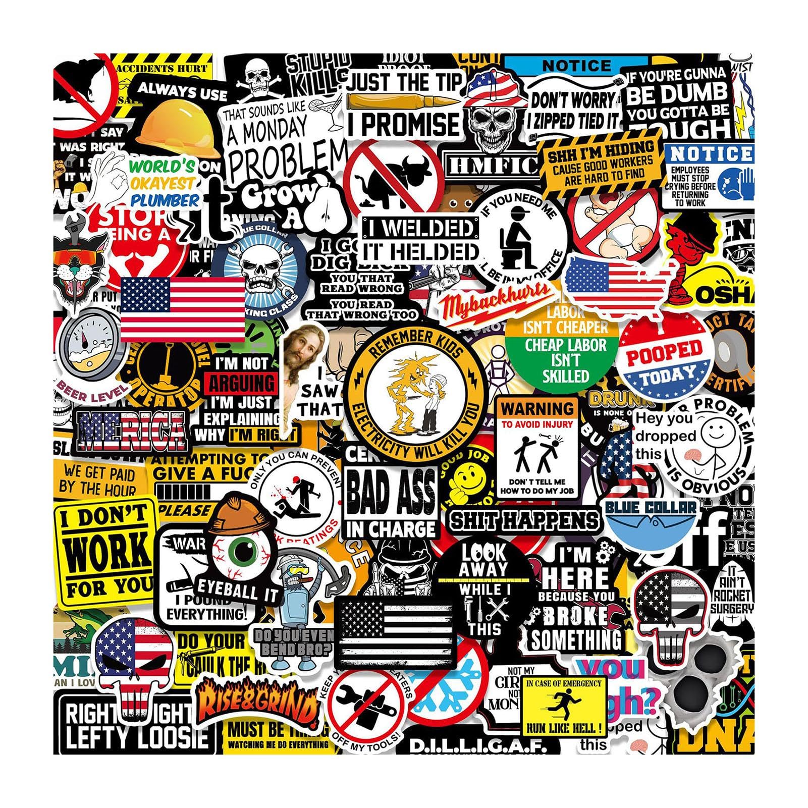 150 Stück Hard Hat Stickers Pack Dirty | Blaue Kragen Sticker Set | Mehrzweck Helmaufkleber für Maschinisten Elektriker Schweißer | Lustige Werkzeugkasten Aufkleber für Erwachsene 150 Stück Hard Hat Stickers Pack Dirty | Blaue Kragen Sticker Set | Mehrzweck Helmaufkleber für Maschinisten Elektriker Schweißer | Lustige Werkzeugkasten Aufkleber für Erwachsene von leryveo