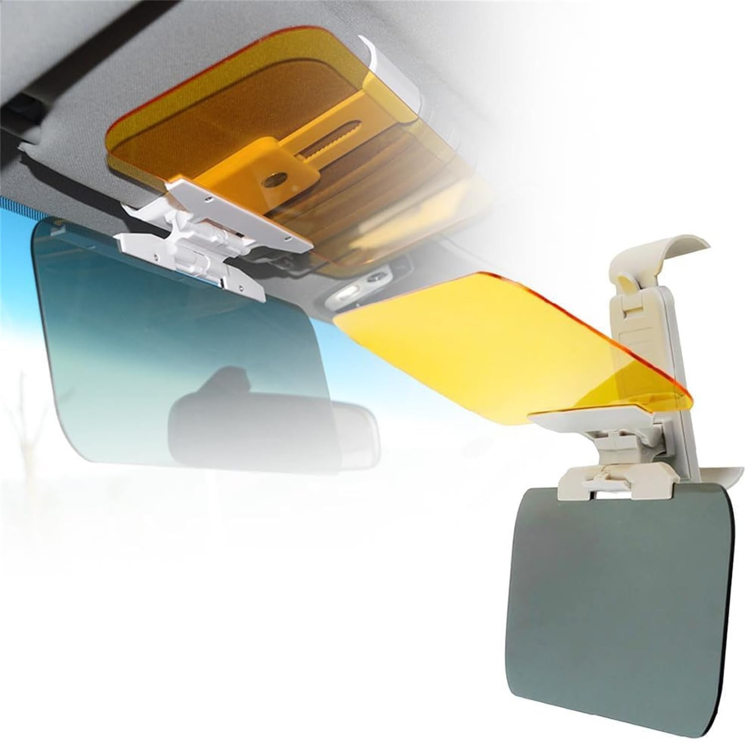 2-in-1 Sonnenblende Auto mit Blendschutz | Auto Brille Gegen Blenden | Sonnenblenden Sonnenschutz Verlängerung für Auto | Anti-Blend und Windschutzscheiben Visier von leryveo