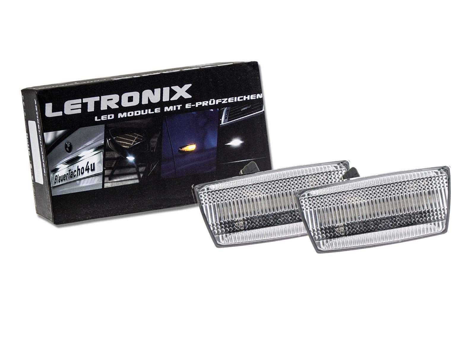 LETRONIX LED Seitenblinker Blinker Module Klar Silber Adam geeignet für Astra J/Corsa E/Insignia A/Meriva B/Zafira B/Cruze J300 mit E-Prüfzeichen LETRONIX LED Seitenblinker Blinker Module Klar Silber Adam geeignet für Astra J/Corsa E/Insignia A/Meriva B/Zafira B/Cruze J300 mit E-Prüfzeichen von letronix