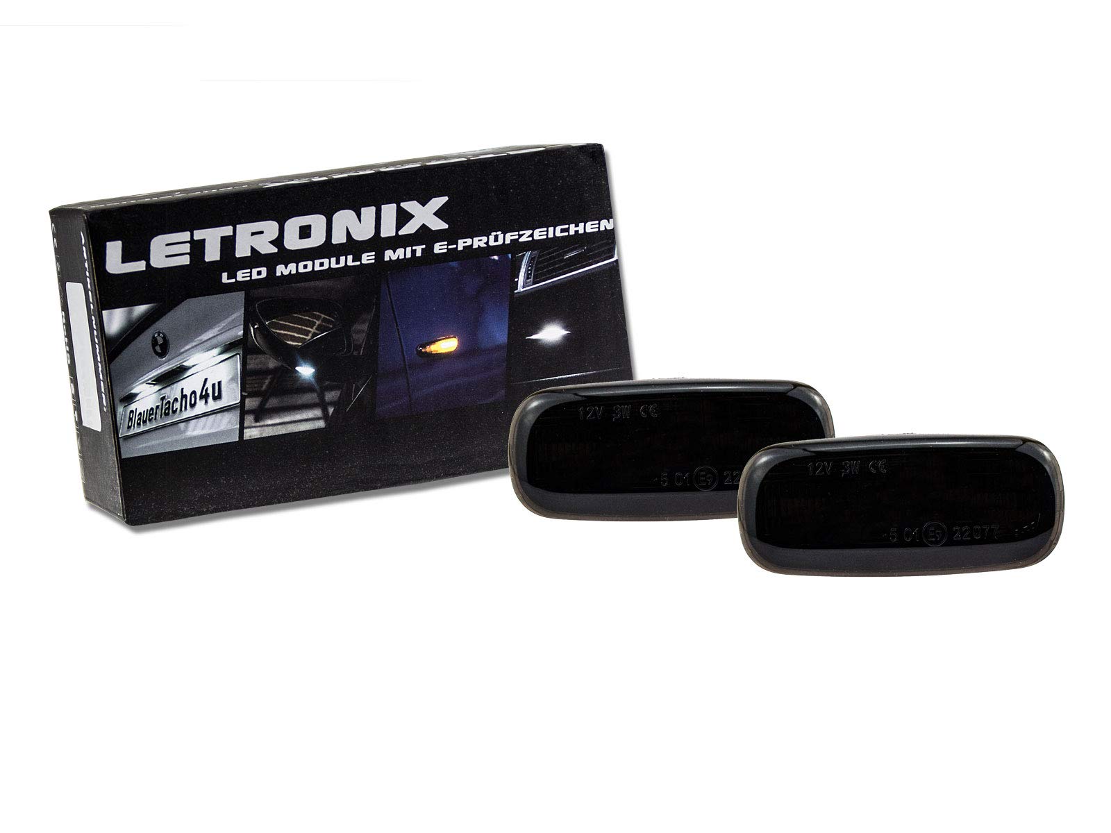 LETRONIX LED Seitenblinker Blinker Module Smoke Schwarz geeignet für A2 8Z / A3 8L Facelift / A4 B5 Facelift / A6 C5 / A8 D2 Facelift/TT 8N mit E-Prüfzeichen LETRONIX LED Seitenblinker Blinker Module Smoke Schwarz geeignet für A2 8Z / A3 8L Facelift / A4 B5 Facelift / A6 C5 / A8 D2 Facelift/TT 8N mit E-Prüfzeichen von letronix